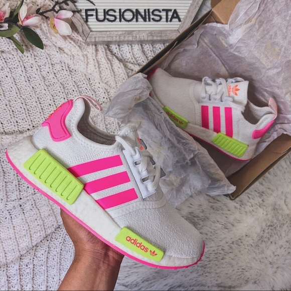 ‼️sold‼️NWT🍭 Adidas NMD R1 Hot Pink/Yellow 6W - Picture 10 of 10